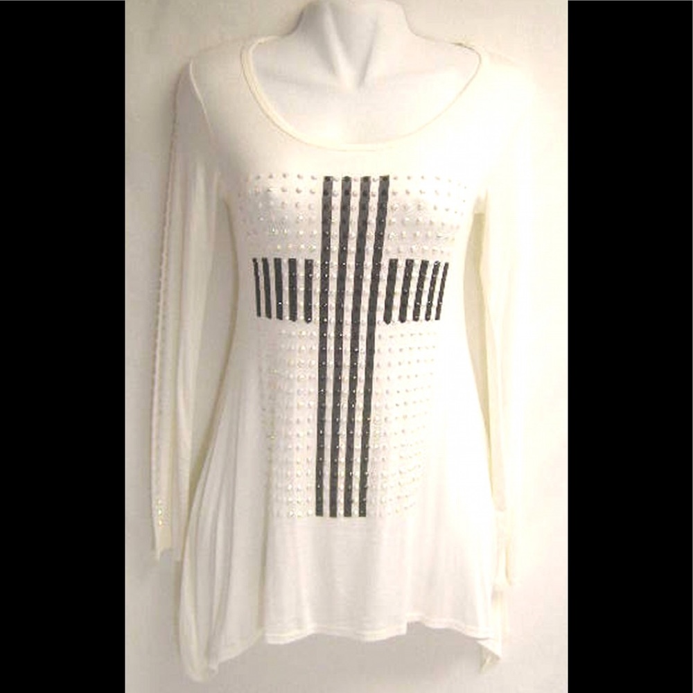 5 star Vocal tunic shirt cross NWTS size large